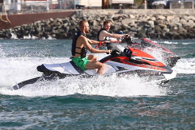 Jet ski Dubai 30 minute Guided Sightseeing Tour - Burj Khalifa in the distance