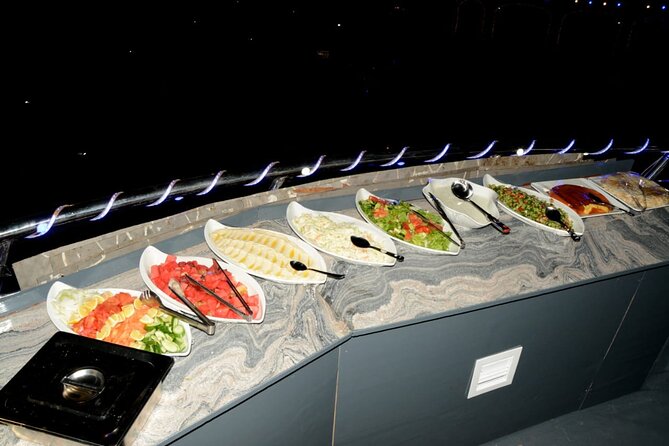 Luxury Dinner at Traditional Dhow Cruise Dubai Marina with Charm - JBR, Jumeirah Beach, and the Burj Al Arab view