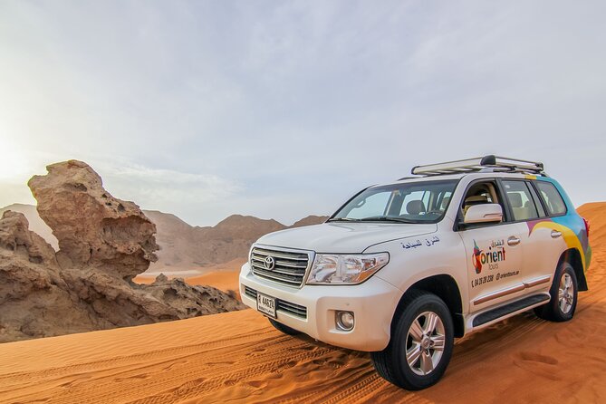 Mleiha Dubai Desert Safari with Stargazing and Dinner - Camel Rock and Fossil Rock give the desert some context