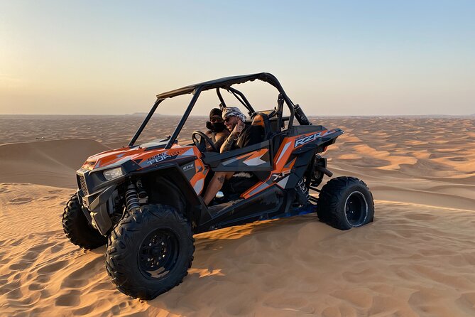 Morning Desert Safari with Buggy Ride & Sandboarding – Shared Car - The 30-minute Polaris buggy ride