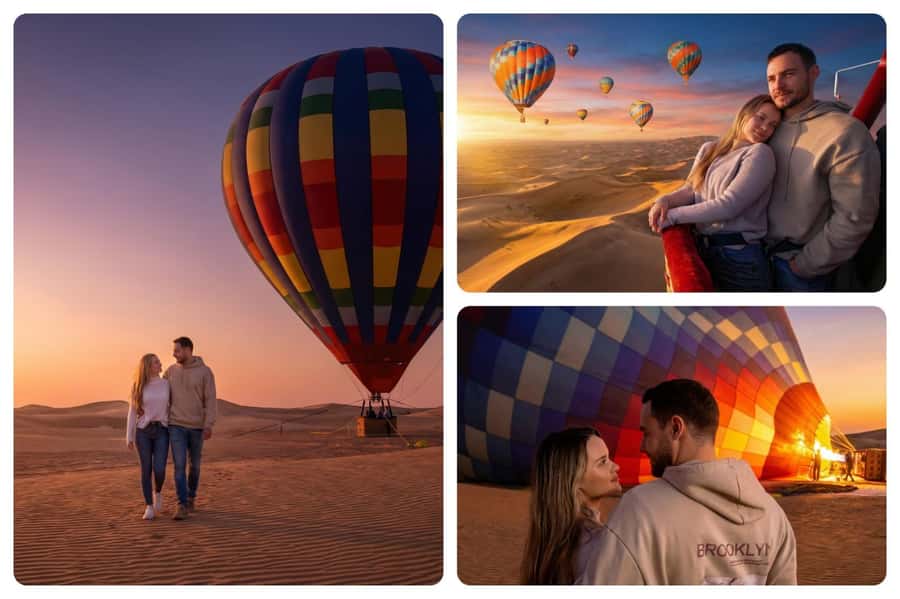 Noble Life Sunrise Hot Air Balloon Ride Over Dubai Desert - Dawn over Dubai’s golden dunes