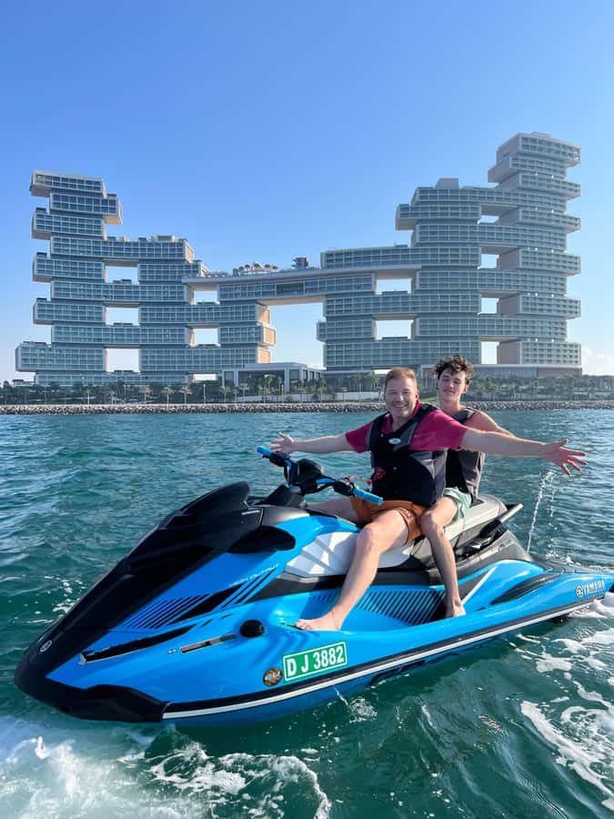 Palm Jumeirah: 1.5-Hour Guided Jet Ski Tour - Palm Jumeirah and the Atlantis view