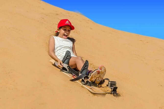 Premium Desert Safari: BBQ, Quad Bike & Sandboarding - Sunset photos before the camp dinner