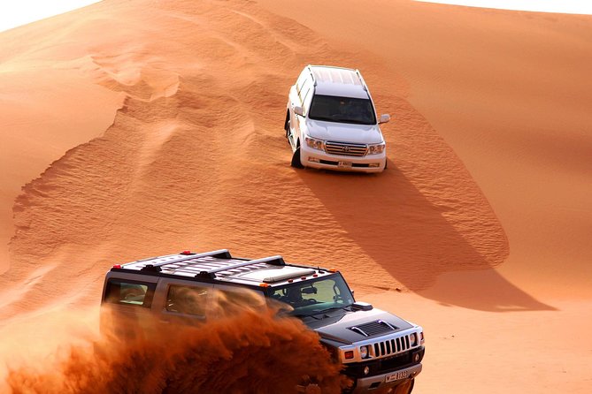 Premium Desert Safari Dubai: Desert Camping & Dune Bashing - Dune bashing and the best sunset photo stop