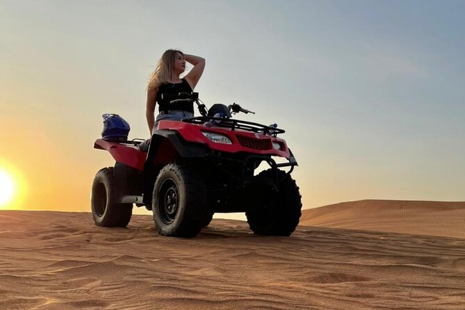 QUAD BIKE self Drive with Desert safari Full Program - From Dubai hotel pickup to the Al Badayer dunes