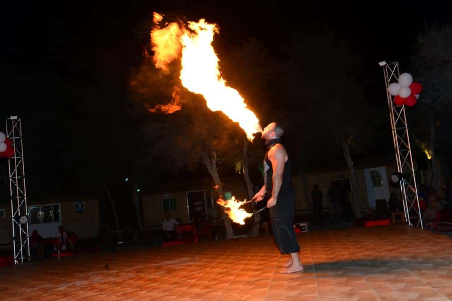 Ras Al Khaimah: Half-Day Desert Safari with Dinner - Belly dancing, tannourah, and the fire show