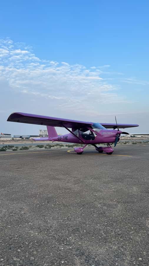 Ras Al Khaimah: Scenic Microlight Adventure Over Desert - Taking off from Al Jazirah Aviation Club