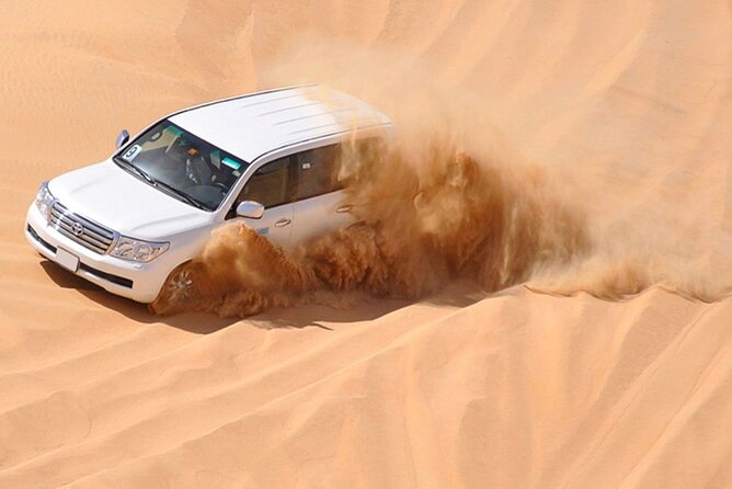 Red Dunes Desert Safari with 4x4 Pick up & Drop, Camel ride, BBQ and Live shows - Sandboarding and camel riding