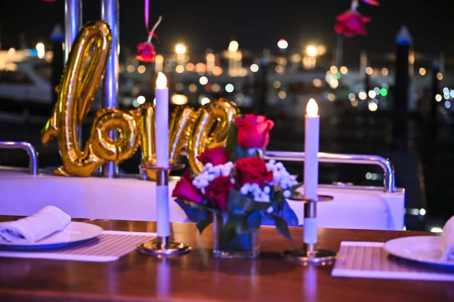 Romantic Dinner on Private Yacht - Sunset, skyline, and photographs