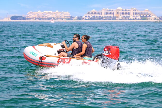 Self Drive boat tour Dubai : JBR, Atlantis and Burj Al Arab - Taking the wheel from Dubai Harbour
