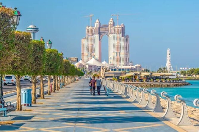 Shared Full Day Guided Tour Visit to Abu Dhabi - Corniche, Etihad Towers, and the Royal Palace Area