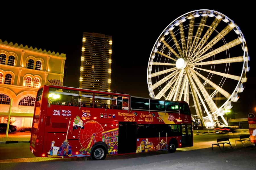 Sharjah: City Sightseeing Hop-On Hop-Off Bus Tour - Palm Tree Oasis and Al Noor Island add quieter stops
