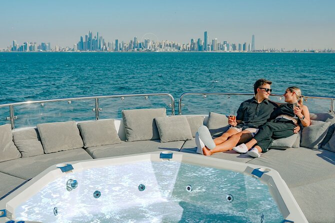 Sunseeker Superyacht: VIP Dining, Premium Drinks & Music - Jumeirah Beach Residence from the water
