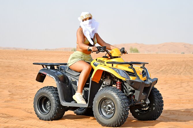 Sunset Desert Safari Quad bike Camel ride Sand Board & BBQ Dinner - BBQ dinner, vegetarian choices, and unlimited drinks