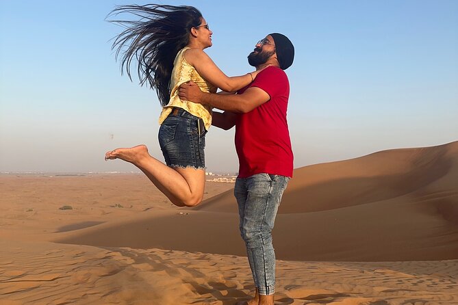 Sunset Desert safari with Camel Ride Sand Board & BBQ Dinner - Al Awir camp: dinner, drinks, and evening entertainment