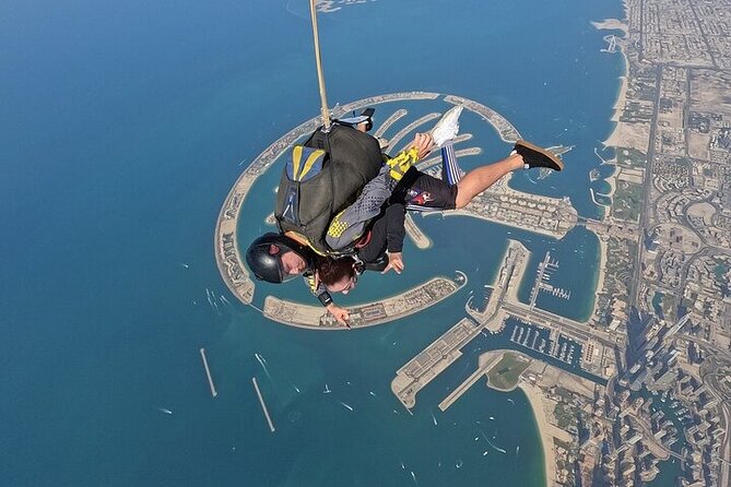Tandem Skydive experience in Dubai - Palm Jumeirah or the Desert drop zone