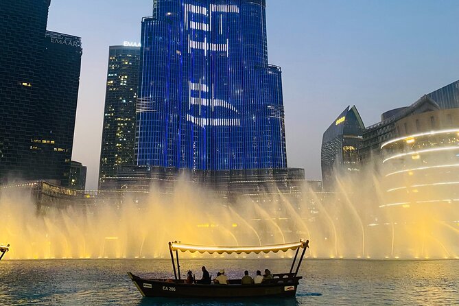 Traditional Abra Ride and Dubai Fountain Show at Burj Lake - The small group makes a difference