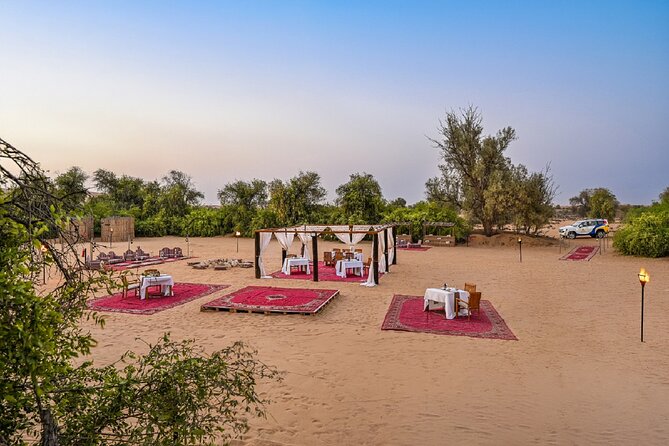 VIP Dubai Sunset Desert Safari: Camel Ride, BBQ, Unlimited Spirit - Key points at a glance