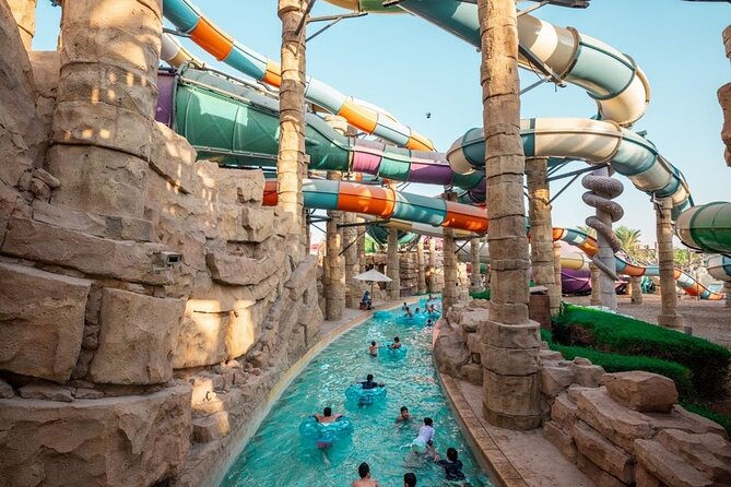 Yas Waterworld at Yas Island Abu Dhabi - Bandit Bomber gives you a moving view of the park